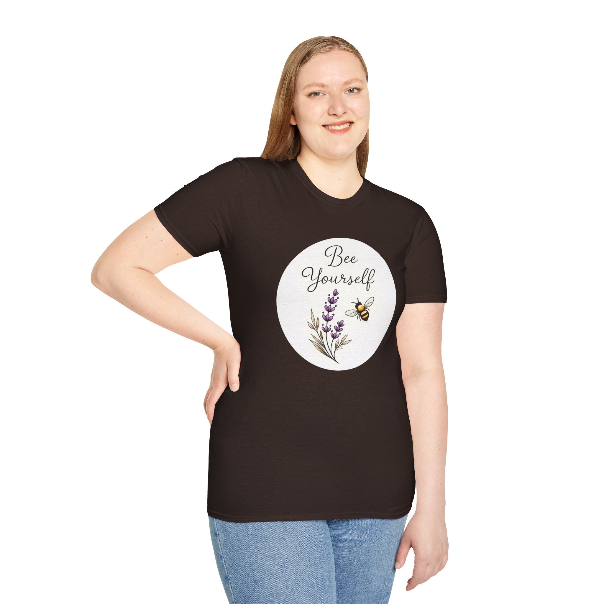 Bee Yourself T-Shirt — Lavender Bee Floral Graphic Shirt