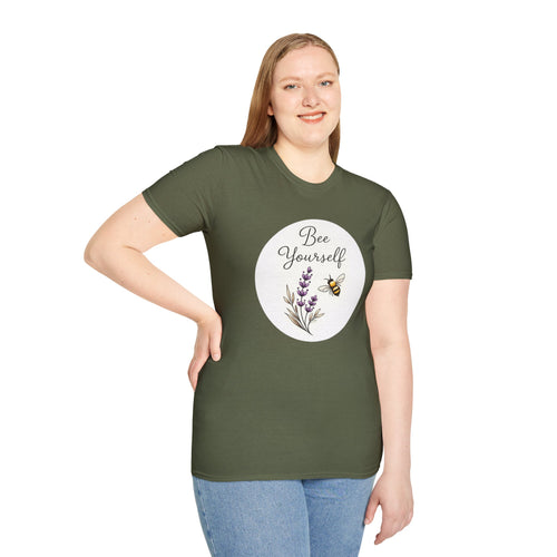 Bee Yourself T-Shirt — Lavender Bee Floral Graphic Shirt