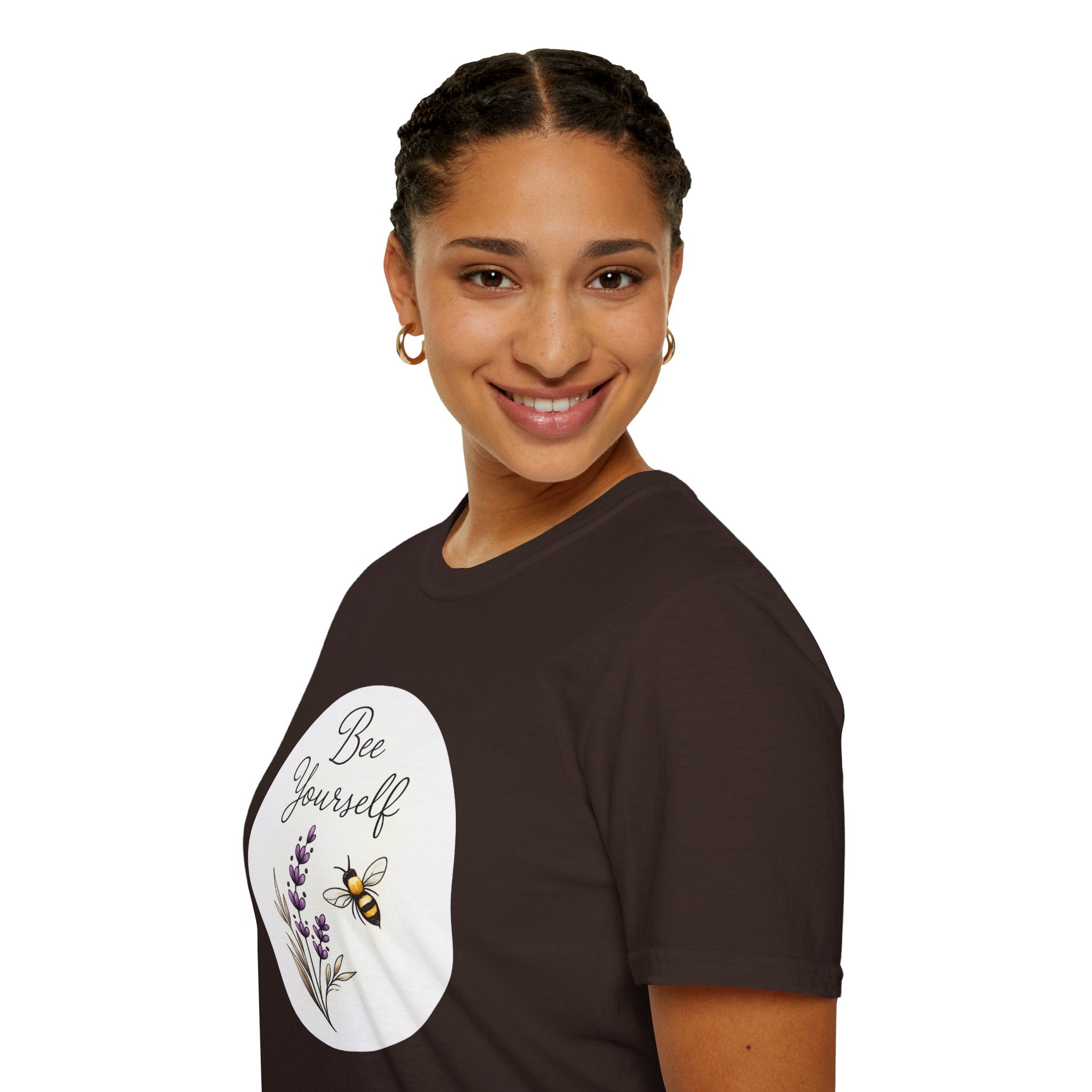 Bee Yourself T-Shirt — Lavender Bee Floral Graphic Shirt
